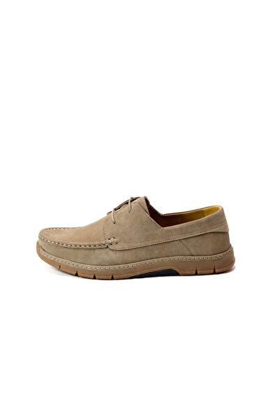 KOMCERO K3319-178 Genuine Leather Nubuck Tied Orthopedic Marine Men's Shoes