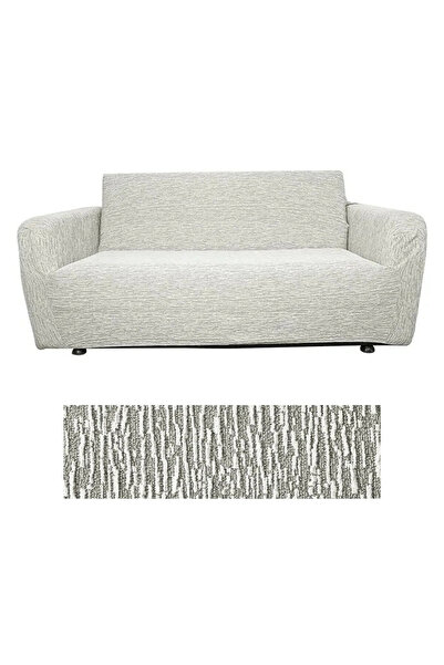 EJMEL Jacar Tree Bark Pattern Fabric 2-Person Sofa Cover Seat Cover Elastic S...