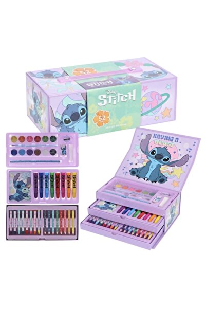 fami Комплект за рисуване Лило и Стич, цветни моливи, акварели и маркери, мно...