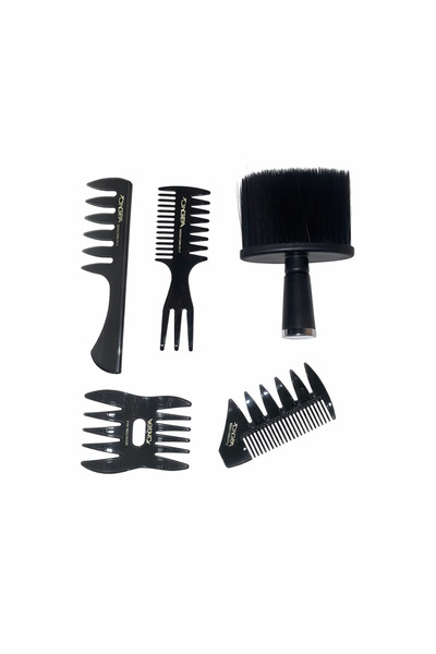 OEM Professional hairdressing set – 4 styling combs + hair cleaning brush (ne...