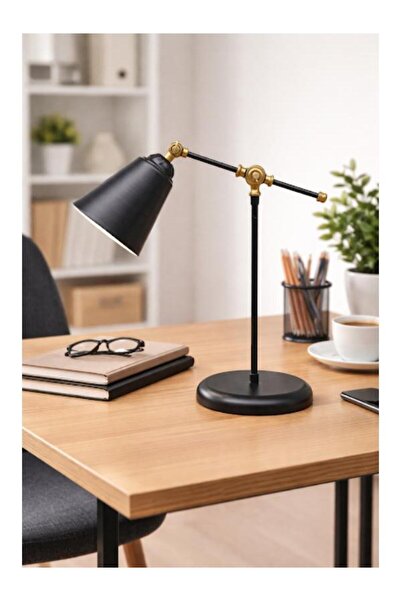 DEDE Navaho Table Lamp Lampshade Black Static Painted Antique Detailing