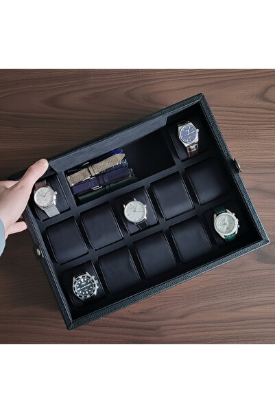 Onywatch 12'li Saat Kutusu Saat Koleksiyon Kutusu Saat Saklama Kutusu Çoklu S...