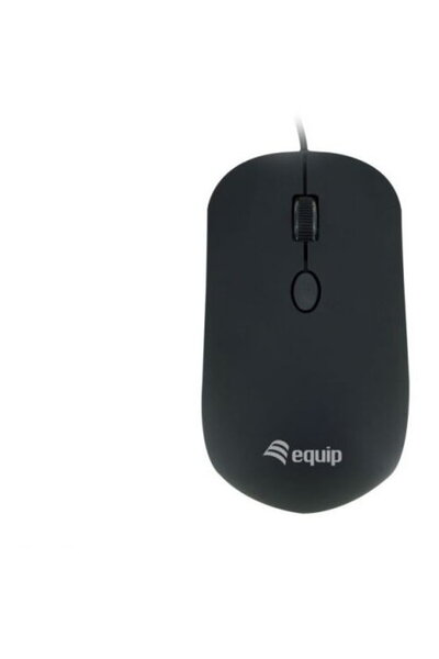 EQUIP Optical Mouse USB Comfort 4 Buttons Black 1600dpi