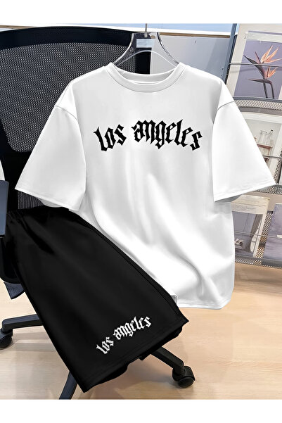 Rayan & Hoor Style Los angeles Printed soft short sleeve top and shorts set