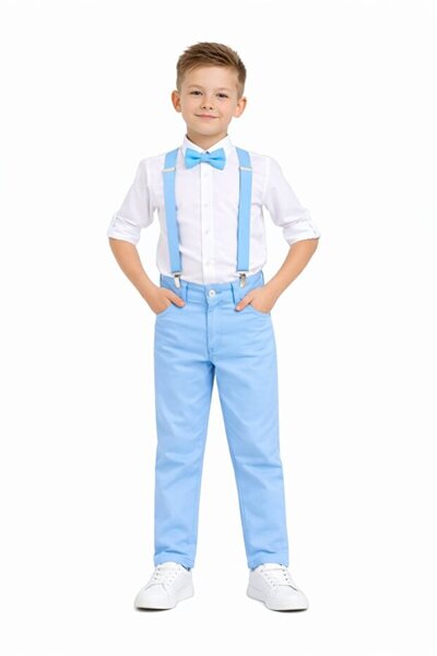 NOBLE STORE Băieți 23 aprilie 29 octombrie Cămașă&Pantaloni&Bretele-Papion Se...