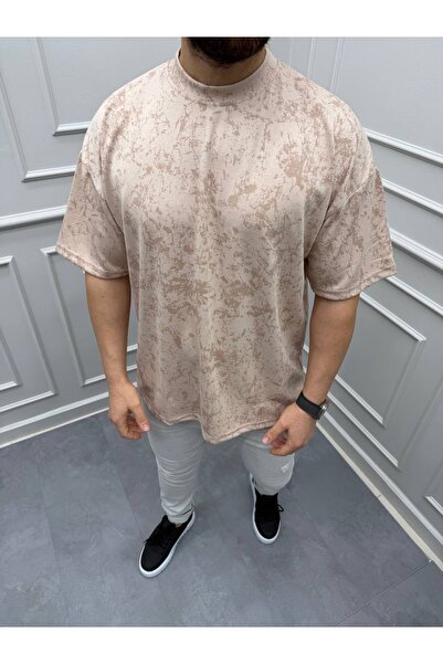 The Hench Men's Oversized Mold Etching Paint Crew Neck T-Shirt
