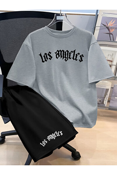 Rayan & Hoor Style Los angeles Printed soft short sleeve top and shorts set