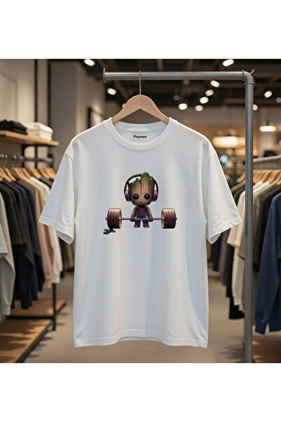 playwear Tricou Halter Headphone Tree Printed, 100% bumbac, cu croială normal...