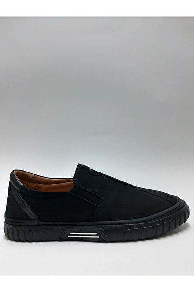 marutti Genuine De Leather Ubuk Black Esne Stretchy Ç Rubber Sole Ciksiz Summ...
