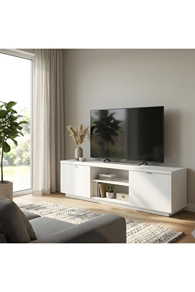 Ysf Ravoni Home Premium MDF TV Ünitesi - 160 cm Modern Minimalist Sehpa - 2 K...