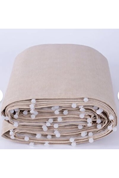 BERMUDA Balkon Perdesi (En x Boy) Bağcıklı Balkon Perdesi-balkon Brandası Krem