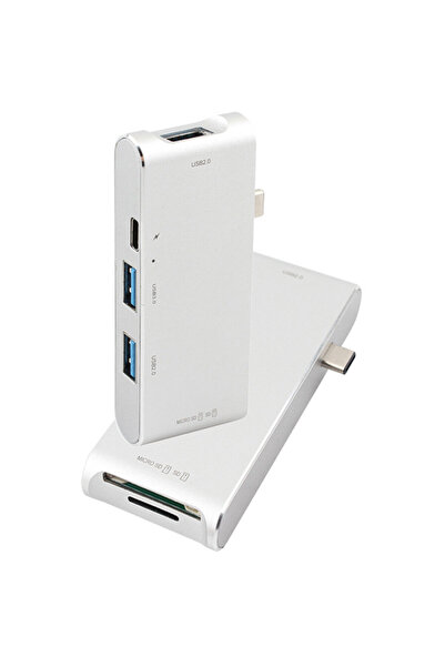 Generic Adaptor USB 3.0 C Type, SD Card, MicroSD pentru MacBook YC-205