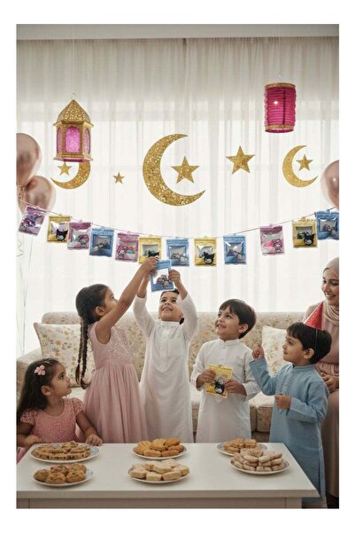 Fun Moment زينة حقيبة هدايا العيد للأطفال - 12 كيسًا ملونًا معلقًا