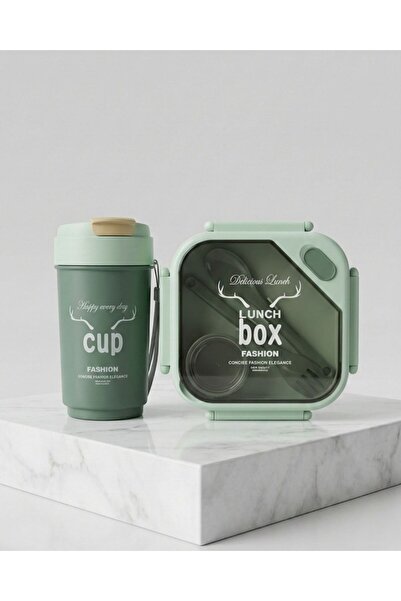 Mtutu Premium Portable Bento Lunch Box & Travel Tumbler Set with Reusable Cut...