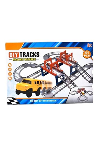 Generic 41 Pc DIY Battery Operated Car Track Vehicle Playset