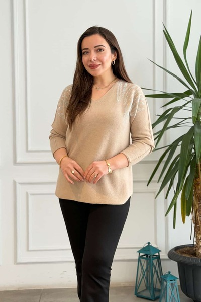 yb yağmur butik Angel Wing Stone Knitwear