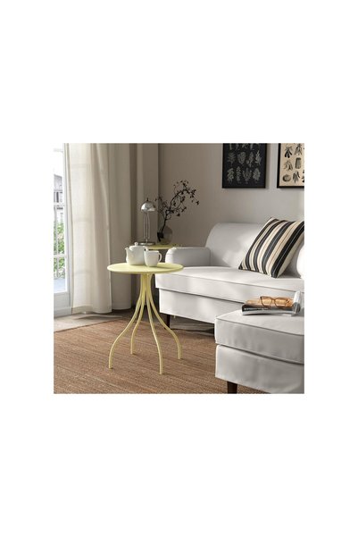 IKEA yan sehpa , uçuk sarı, 46 cm