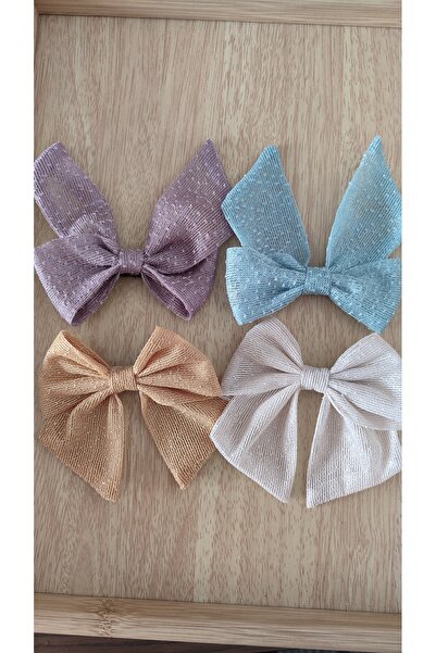 Çiğdem Tuhafiye Colorful Bow Crocodile Clasp