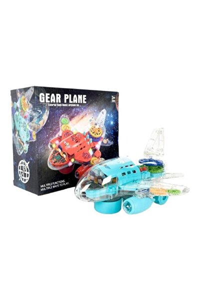 REXA R Transparent Gear Plane Toy With Lights And Sound