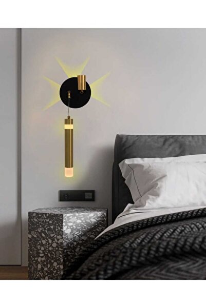 best power Luxury 7148-W Dual LED Wall Lamp with Gold Finish and Unique Textu...