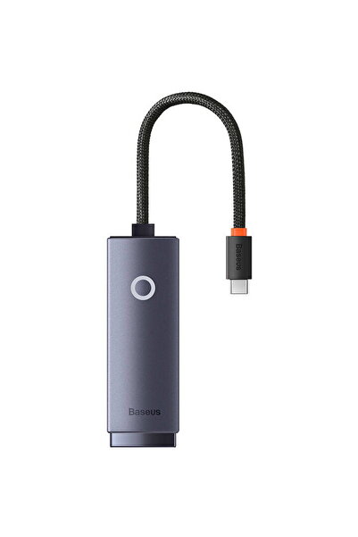 Baseus Lite - USB Tip-C la RJ-45 Gigabit LAN - metalic - LED - gri