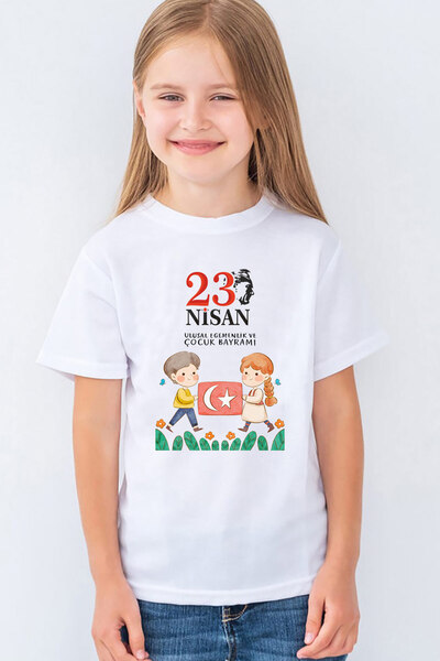 Morinna 23 aprilie Tricou unisex pentru copii cu imprimeu Atatürk Mr-08