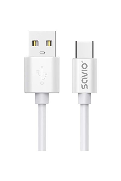 Savio Cablu USB 2 m USB 2.0, USB A - USB C Alb CL-168
