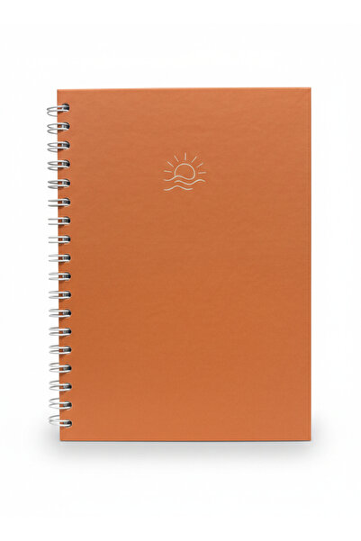 Lizy Spiral Bound Hardcover Notebook - Striped Pages - 17X24Cm