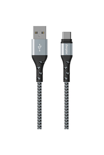 Energizer Metallic, nylon USB-C 2 meters, Silver