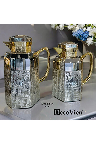 FeyzaDesign Lüx İçİ Cam Termos 2'li Takım, Şık ve Dayanıklı Tasarım
