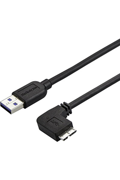 startech Slim Micro USB 3.0 Cable - M/M - Right-Angle Micro-USB - 0.5m (20in)