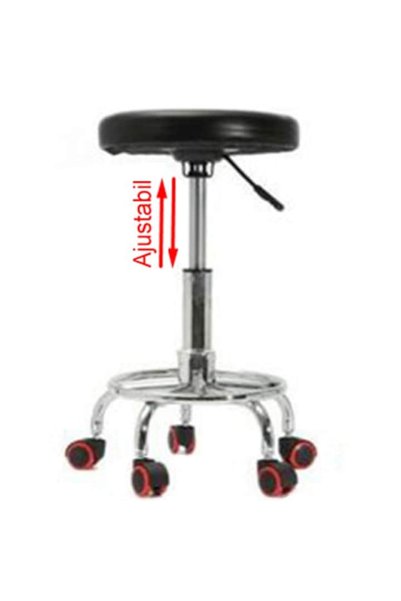 ZoePRO COOL Scaun hidraulic cu spătar și roți, negru, scaun rotativ