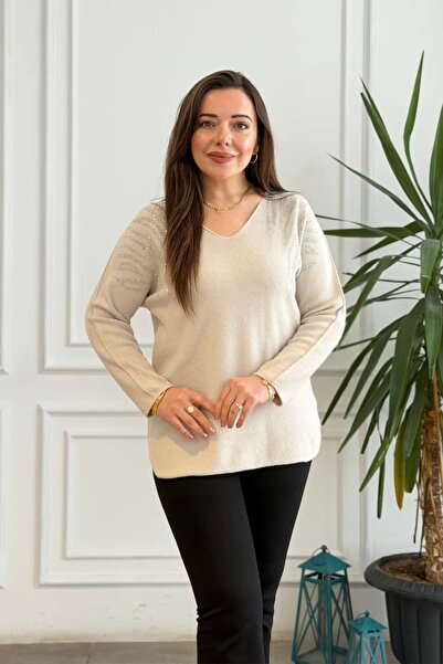 yb yağmur butik Angel Wing Stone Knitwear