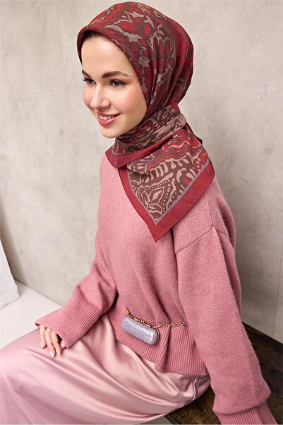 Silk Home Κασκόλ Viscon Velora Four Seasons Antique Pattern Mocha 90x90