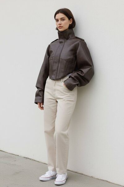 dolu butik سترة كورسيه كاستم فينتاج جلد