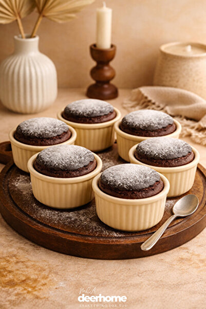 MCA Deerhome 18 Pieces 10 cm Porcelain Soufflé Bowls – Set of Appetizer, Sauc...