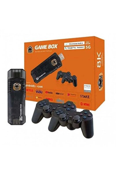 Spon 8K Game Box with 2 Wireless Controllers and 64GB Card