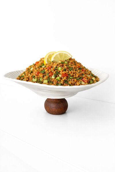 Asemi online Ahşap Ayaklı Porselen Sunum Tabağı