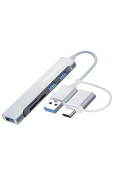 Microdigit MR362T 5-In-1 Type-C Adapter