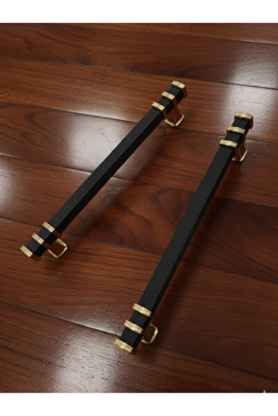 NİSAM AKS 160 MM KARE YÜZÜK ÇİZGİLİ İÇİ DOLU ALTIN SİYAH KULP