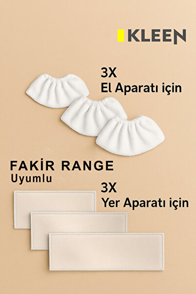 özgürce Fakir-range Buharlı Temizlik Makinesi Yedek Bezleri Seti, Pratik ve T...