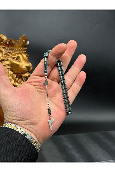 Tesbih-i Hazır Tesbihçilik Premium Bilekboy Kesme 925 Ayar Gümüş İşlemeli Ate...