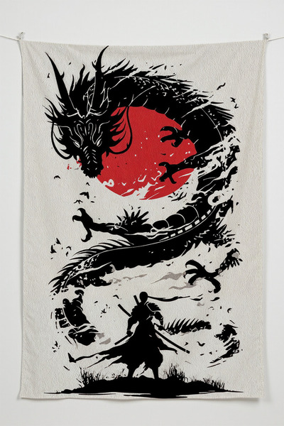 Charmbi Ejder Bushido – Film anime personaj Țesătură tematică de calitate, ta...