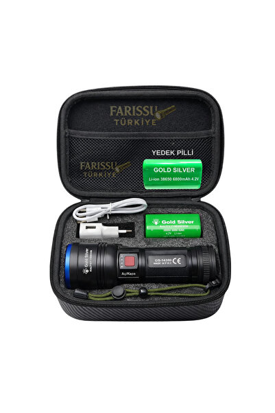 farissu AVANTAJLI PAKET: Gold Silver GS-14300 3000 Lümen El Feneri - Çift Bat...
