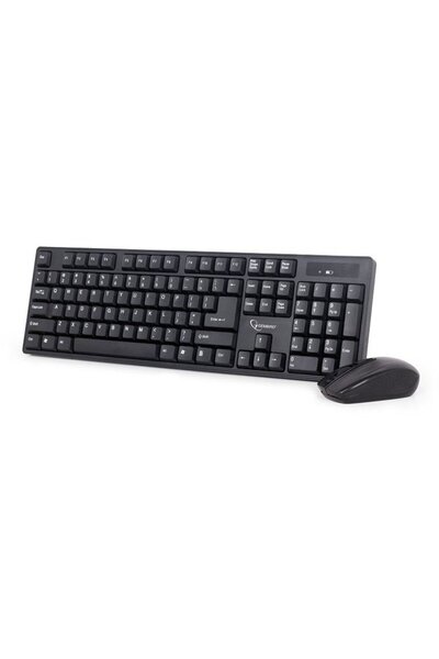 Gembird Wireless desktop,Tastatura+Mouse, Negru, USB, Fara fir, Mouse: 3 buto...