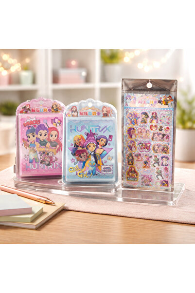 victiny Set of 2 notebooks with k pop characters and a sticker sheet