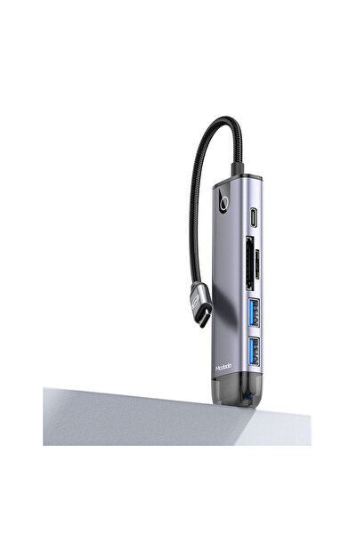 Mcdodo Multihub 6 in 1 Type-C Grey (USB 3.0 x 2+HDMI+USB-C+TF+SD)