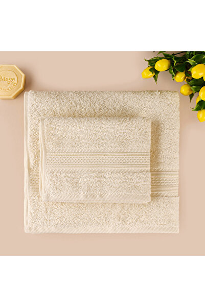 MATMEL 2-Piece Towel Set - Ecru - 40X60 cm + 60X100 cm