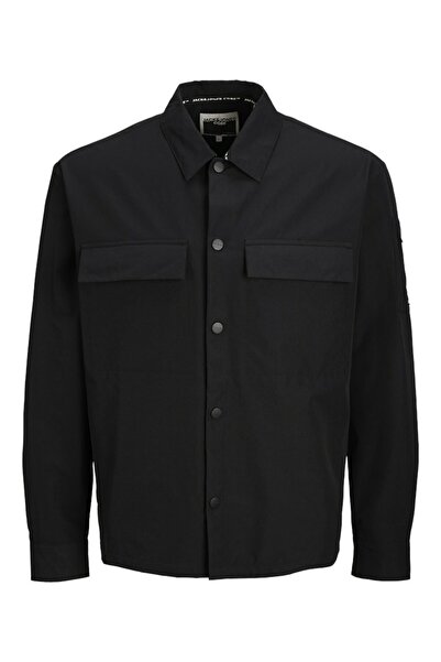 Jack & Jones قميص رجالي أسود من Jcofusıon Tech 12290687-أسود