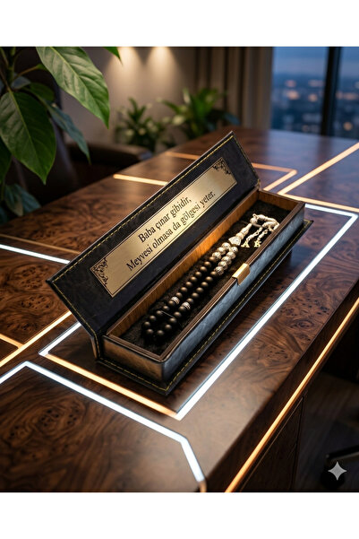 kral hediyelik Mat onıks taşi tesbih isme özel isimli kutulu yazılı gümüş tas...